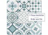 Sample tile Alboran, 15x15 cm (Spain), 1 floor tile Sample tile Alboran, 15x15 cm (Spain), 1 floor tile