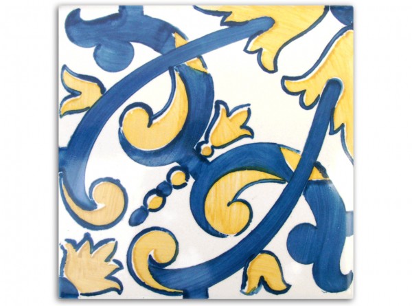 Tile, design Chelas, hand-painted, 14x14 cm