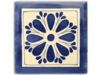 Tile, design "Amapola pluma" approx. 10x10 cm Tile, design "Amapola pluma" approx. 10x10 cm
