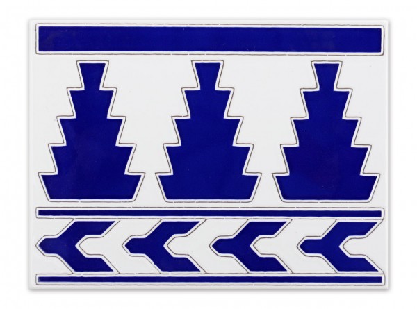 Spanish border tile &quot;Cenefa C-1&quot; for Estrella Azul, 15x20 cm