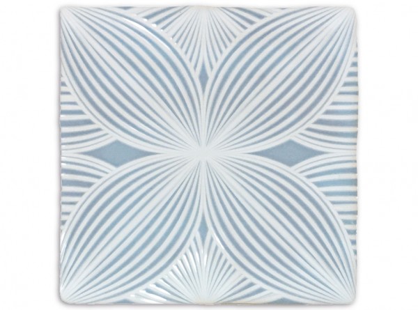 Art Nouveau Classic Azul, spanische Wandfliese, 13x13 cm