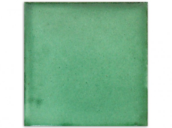 Dünne Serie: Fliese handbemalt, ca. 5x5cm, Grün gewaschen