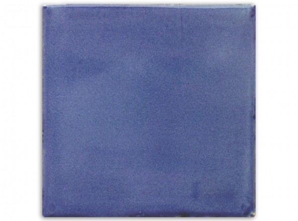 Mexikanische Fliese, handbemalt, einfarbig &quot;Blau gewaschen&quot; ca. 10x10cm