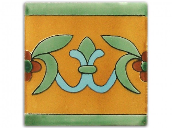 Border tile, design &quot;Lilia Mostaza&quot; approx. 10x10 cm