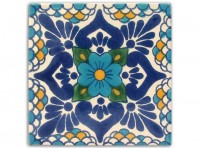 Tile, design "Azucenta Turqueza" approx. 10x10 cm Tile, design "Azucenta Turqueza" approx. 10x10 cm