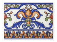 Spanish border tile "Cenefa C-54" for Lucena, 15x20 cm Spanish border tile "Cenefa C-54" for Lucena, 15x20 cm
