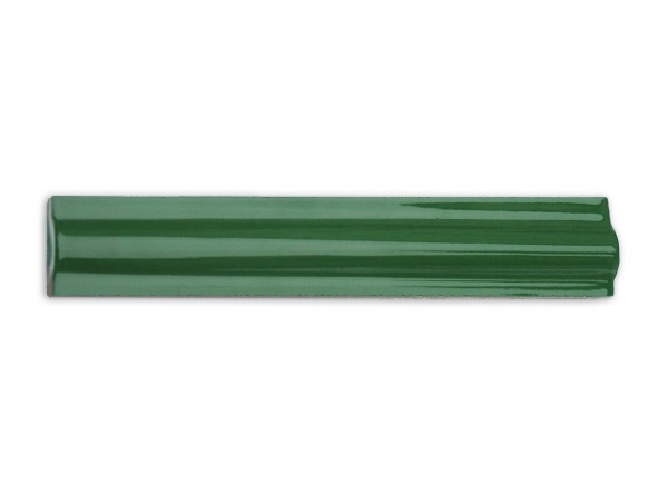 Spanische Fliese &quot;Tira Relieve Verde&quot;, 3,3 x 28 cm, B-Ware
