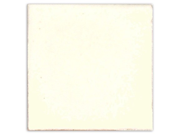 Dünne Serie: Fliese handbemalt, cremeweiß, ca. 5x5cm, Mexican White
