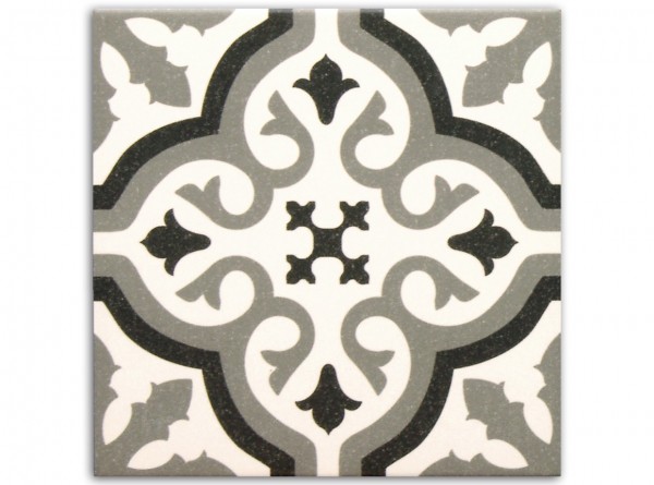 Florentine White Centro 20 x 20 cm, Fliese Serie Victorian