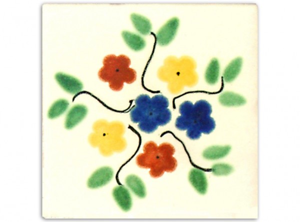 Tile, design &quot;Bouquet&quot; approx. 10x10 cm