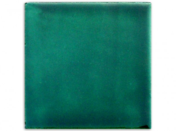 Mexikanische Fliese, handbemalt, einfarbig &quot;Grün&quot; ca. 10x10cm