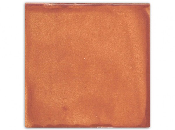 Tile, single colour &quot;Brown, washed glaze&quot; approx. 10x10 cm