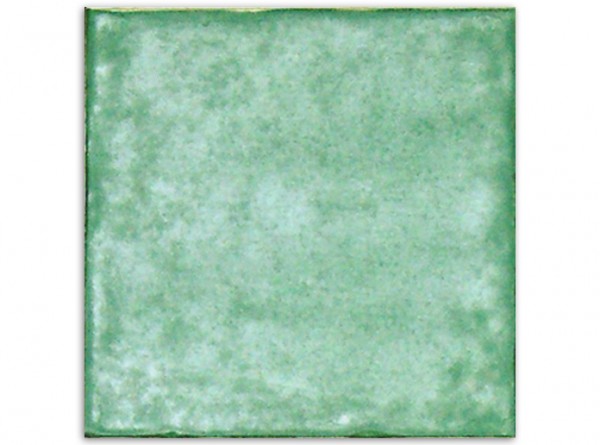 Verde (Grün), spanische Fliese Antik-Serie, 15x15cm, B-Ware