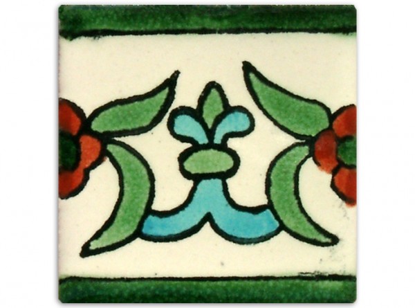 Border tile, design Lilia Blanca, approx. 5x5 cm