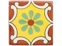 Tile, design "Arabesque Green" approx. 10x10 cm Tile, design "Arabesque Green" approx. 10x10 cm