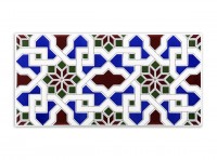 Spanish wall tile "Zocalo Petunia Blau",14x28 cm Spanish wall tile "Zocalo Petunia Blau",14x28 cm