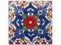 Tile, design "Gardenia" approx. 10x10 cm Tile, design "Gardenia" approx. 10x10 cm