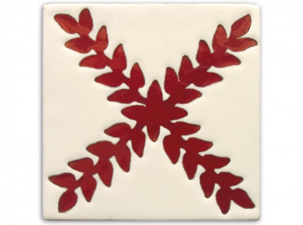 Tile, design &quot;Arbor Rojo&quot; approx. 10x10 cm
