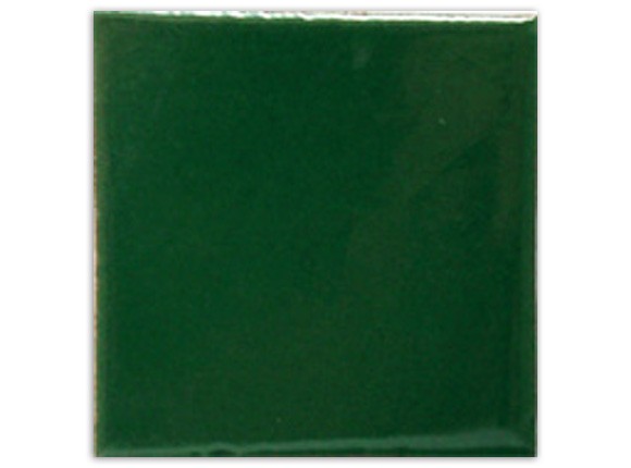 Dünne Serie: Fliese handbemalt, ca. 5x5cm, Tannengrün
