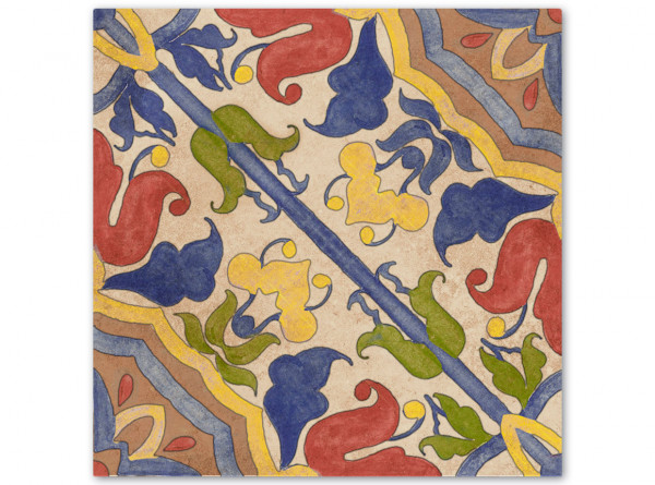 Alegria Carneval, spanish wall and floor tile, 11.5x11.5 cm