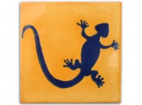 Tile, design "Gecko yellow" approx. 10x10 cm Tile, design "Gecko yellow" approx. 10x10 cm